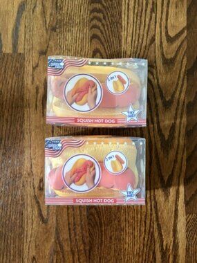 Toymendous Jumbo Hot Dog Squishy Toy Set of 2 Soft Novelty Food Squeeze Toys